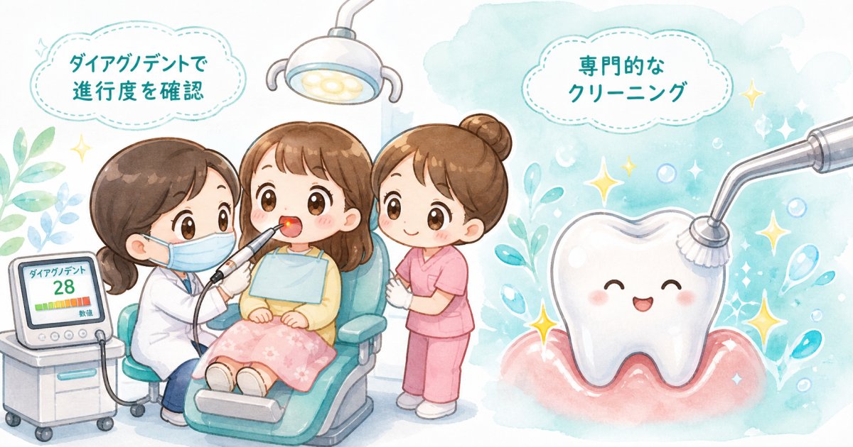中崎歯科医院で行う専門的な診査と歯を削らないクリーニング